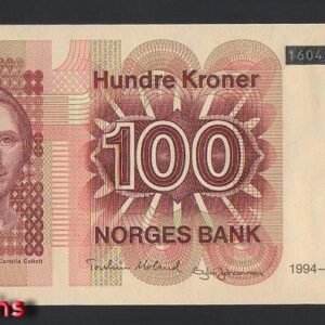 B317-NORWAY-1994挪威紀念紙幣,100 Kroner含冊(T)