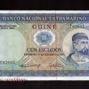 32-1 B032-Guiné Portuguesa-1971葡屬幾內亞紙鈔.100 ESCUDOS(1347)