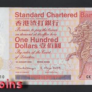 B322-HongKong-1993-02香港渣打銀行鈔票-100 Dollars(B)