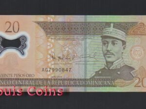 B324-DOMINICAN RE--2009多明尼加塑膠鈔票20 Pesos(641)