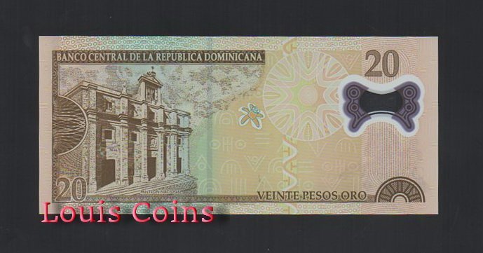 B324-DOMINICAN RE--2009多明尼加塑膠鈔票20 Pesos(641)