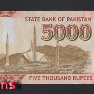 B329-PAKISTAN-2006-2021巴基斯坦紙幣-5000 Rupees（B）