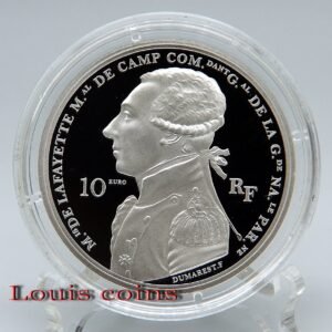 33-1 F033‧France‧2020法國‧拉法葉協助美國獨立240周年Proof銀幣