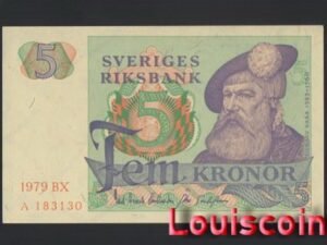 B331-SWEDEN-1965-1981瑞典鈔票.5 Kronor(658)