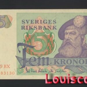 B331-SWEDEN-1965-1981瑞典鈔票.5 Kronor(658)