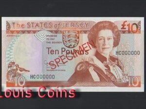 B333-JERSEY-1993澤西紙幣,10 Pounds樣鈔（344）