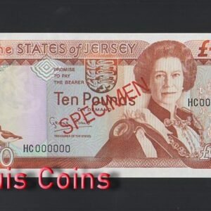 B333-JERSEY-1993澤西紙幣,10 Pounds樣鈔（344）