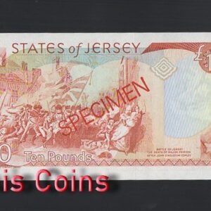 B333-JERSEY-1993澤西紙幣,10 Pounds樣鈔（344）