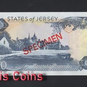 B334-JERSEY-2000澤西紙幣,20 Pounds樣鈔（O）