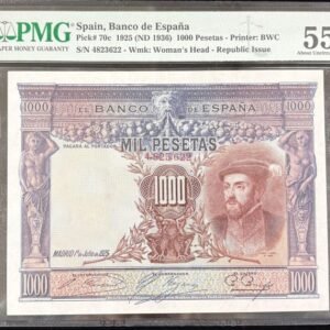 B335-SPAIN-1925西班牙紙鈔-1000 Pesetas(O)