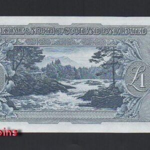 B339-SCOTLAND-1952蘇格蘭鈔票1 Pound(O)