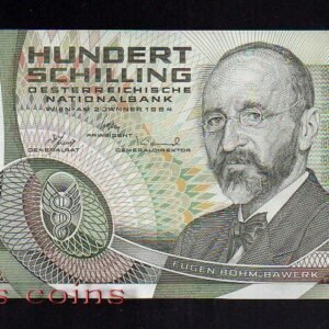 B034-AUSTRIA-1974奧地利紙鈔.100 schilling(882)