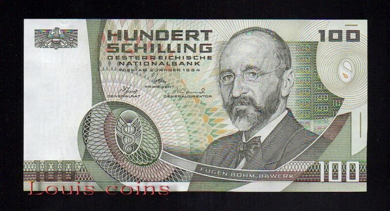 B034-AUSTRIA-1974奧地利紙鈔.100 schilling(882)