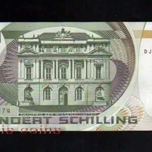 B034-AUSTRIA-1974奧地利紙鈔.100 schilling(882)