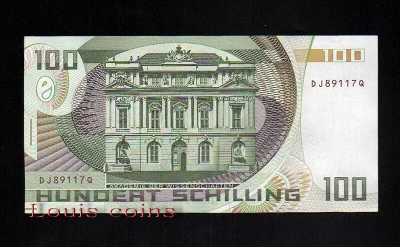 B034-AUSTRIA-1974奧地利紙鈔.100 schilling(882)