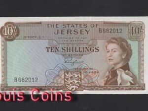 B340-JERSEY-1963澤西紙幣,10 Shillings(O)