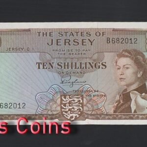 B340-JERSEY-1963澤西紙幣,10 Shillings(O)