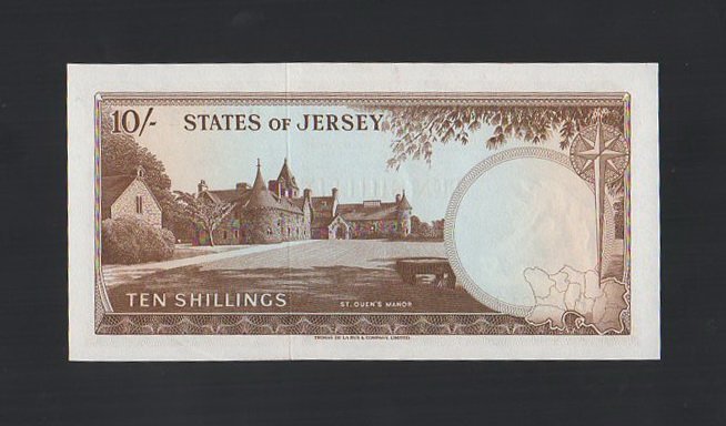 B340-JERSEY-1963澤西紙幣,10 Shillings(O)
