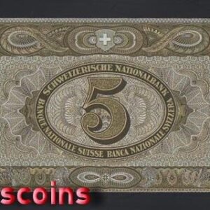 B341-SWITZERLAND-1913-1953瑞士紙幣-5 Franken(B)