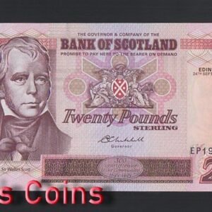 B343-SCOTLAND-1999-2001蘇格蘭紙幣,20 Pounds Sterling(B)
