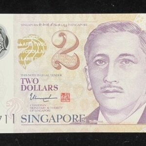 344-1 B344-SINGAPORE-2006-2022新加坡塑膠鈔-2 dollars(O)