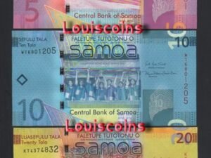 B345-SAMOA-ND (2008-2017)薩摩亞紙幣,全套(B)