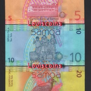 345-2 B345-SAMOA-ND (2008-2017)薩摩亞紙幣,全套(B)