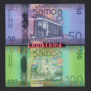 345-4 B345-SAMOA-ND (2008-2017)薩摩亞紙幣,全套(B)