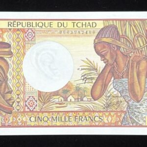 346-1 B346- CHAD-ND (1984-1991)查德紙幣-5000 Francs(O)