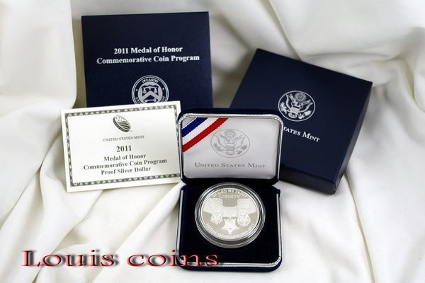 35-1 F035‧U.S.A‧2011美國‧榮譽勳章紀念精鑄銀幣