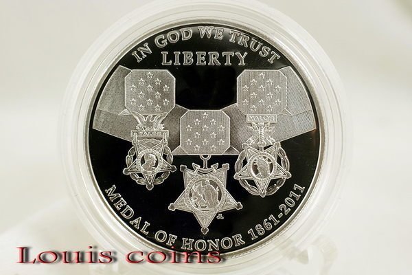 35-3 F035‧U.S.A‧2011美國‧榮譽勳章紀念精鑄銀幣