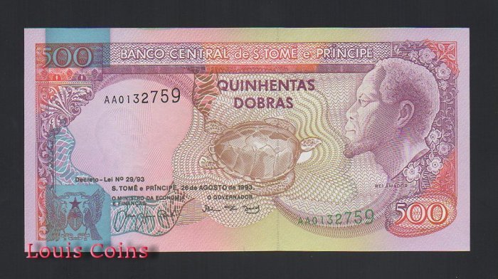 354-1 B354-Sao Tome and Principe--1993聖多美普林西比紙幣(824)