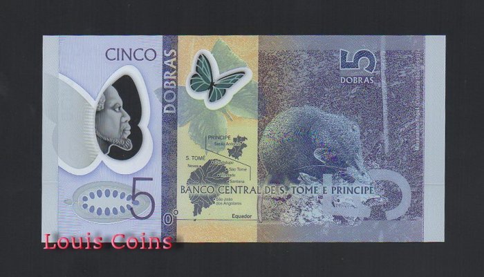 355-2 B355-Sao Tome and Principe--2016聖多美普林西比塑膠鈔票(B)