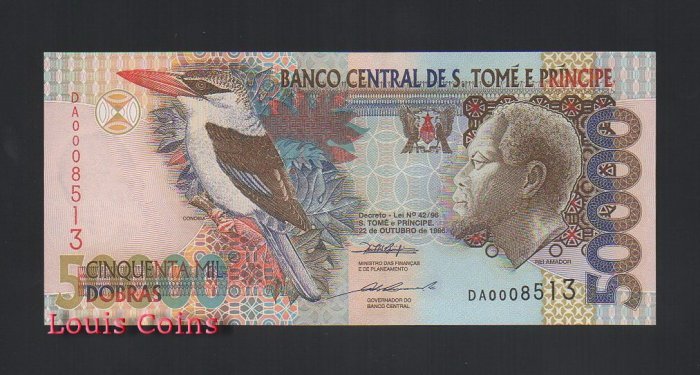 357-1 B357-Sao Tome and Principe--1996聖多美普林西比紙幣50000 DOBRAS(1190)