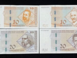 B358-BOSNIA & HERZEGOVINA-2012-24波士尼亞(黑山)紙幣(8張一套)全套(O)