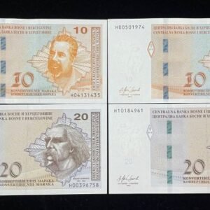 358-1 B358-BOSNIA & HERZEGOVINA-2012-24波士尼亞(黑山)紙幣(8張一套)全套(O)