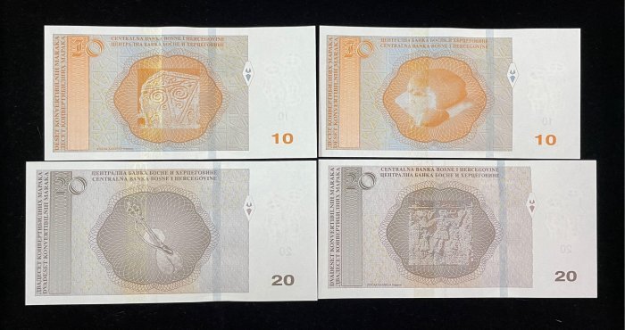 358-2 B358-BOSNIA & HERZEGOVINA-2012-24波士尼亞(黑山)紙幣(8張一套)全套(O)