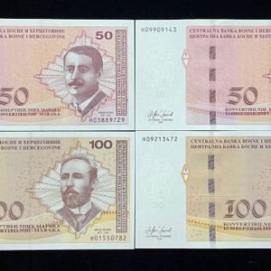 358-3 B358-BOSNIA & HERZEGOVINA-2012-24波士尼亞(黑山)紙幣(8張一套)全套(O)