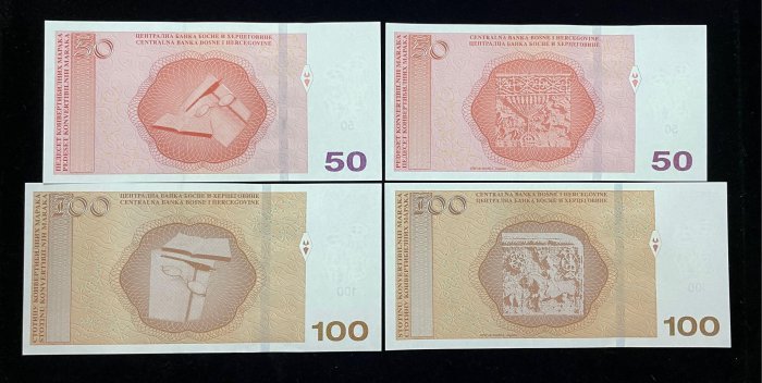 358-4 B358-BOSNIA & HERZEGOVINA-2012-24波士尼亞(黑山)紙幣(8張一套)全套(O)