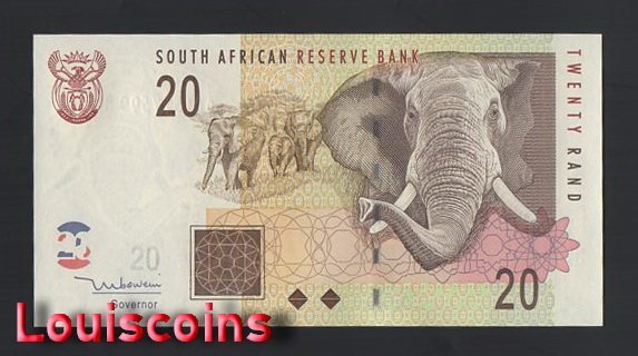 360-1 B360-SOUTH AFRICA-2005 & 2009南非紙幣20 Rand(482)