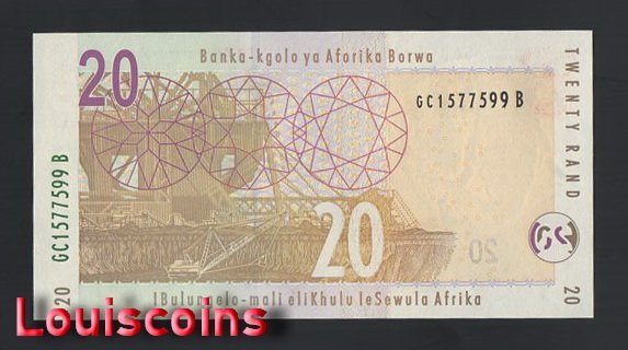 360-2 B360-SOUTH AFRICA-2005 & 2009南非紙幣20 Rand(482)