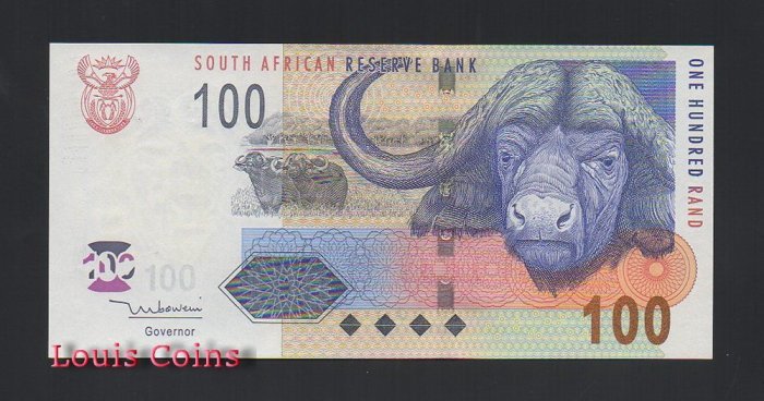 B362-SOUTH AFRICA--ND (2005)南非紙幣100 Rand(O)