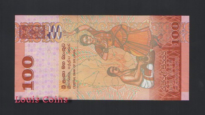 B373-SRI LANKA--2010斯里蘭卡紙幣100 Rupees(501)