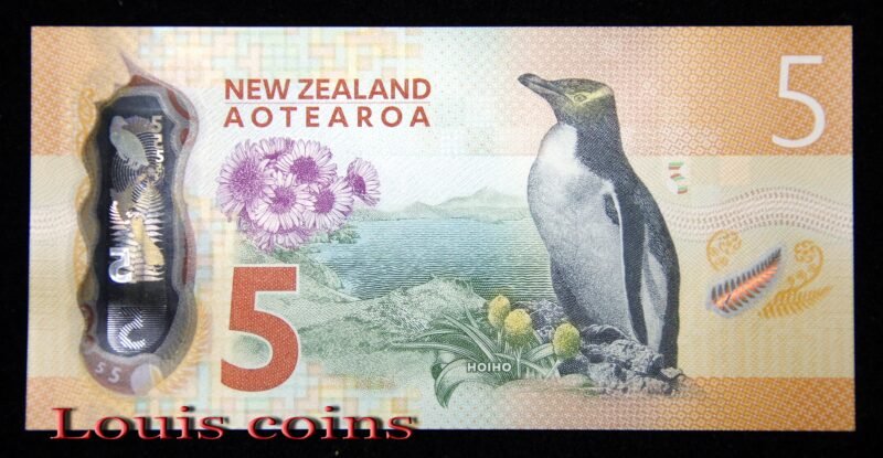 374-2 B374-NEW ZEALAND-2015紐西蘭塑膠鈔,5 Dollars(678)
