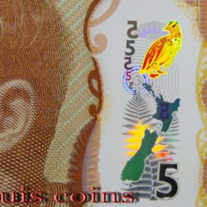 374-3 B374-NEW ZEALAND-2015紐西蘭塑膠鈔,5 Dollars(678)