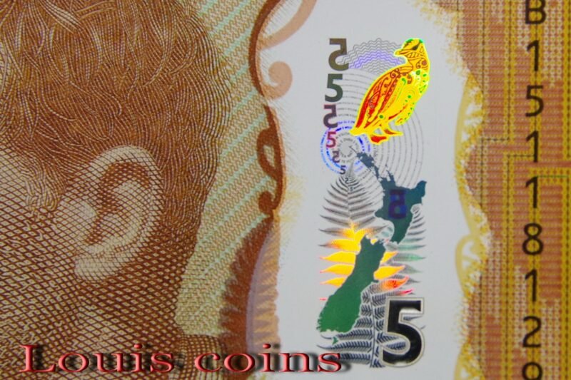 374-3 B374-NEW ZEALAND-2015紐西蘭塑膠鈔,5 Dollars(678)