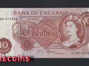 375-1 B375-GREAT BRITAIN-ND(1960-1970)英國紙幣,10 Shillings (1367)
