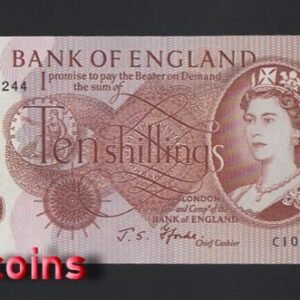 B375-GREAT BRITAIN-ND(1960-1970)英國紙幣,10 Shillings (1367)
