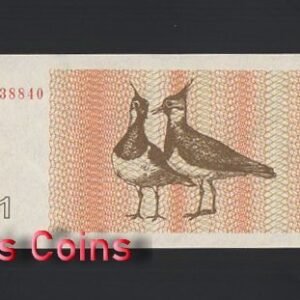 B377-LITHUANIA-1992立陶宛紙幣,1 Talonas(1105)