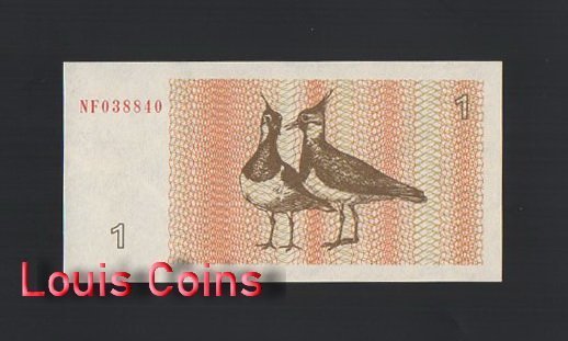 B377-LITHUANIA-1992立陶宛紙幣,1 Talonas(1105)